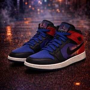 Nike Air Jordan 1 Retro Mid Skyline Youth 7 (Women 8.5)
